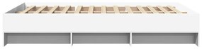 Estrutura de cama 140x200 cm derivados de madeira branco