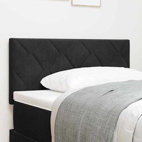 vidaXL Cabeceira em veludo preto com design de bloco de diamante - 90cm