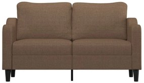 Sofá de 2 lugares tecido 140 cm castanho