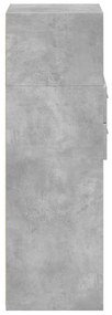 Armário alto 50x42,5x124 cm derivados de madeira cinza cimento