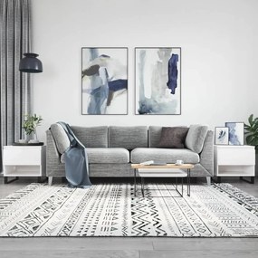 Mesas de centro 2pcs 50x46x50cm deriv. madeira branco brilhante