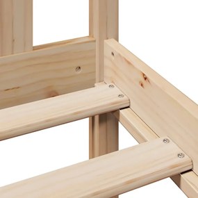 Cama com estante sem colchão 140x190 cm pinho maciço