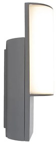 Candeeiro de parede exterior moderno cinzento escuro com LED - Harry Moderno