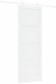 Porta Deslizante vidaXL com Conjunto de Hardware Branco 78x211 cm Made