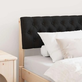 vidaXL Cabeceira estofada Preto 90 cm Madeira de Pinheiro Sólida