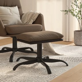 vidaXL Apoio de pés 60x60x36 cm tecido/couro artificial castanho