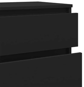 Armário de gavetas 60x36x103 cm derivados de madeira preto