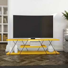 Móvel de TV Canaz v2 – Amarelo – 120x33x33 cm | Tribo Home