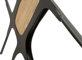 PAINEL DE PAREDE DE FERRO ABSY 114X2X80 CM PRETO E CASTANHO