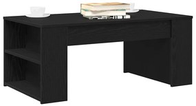 Mesa de Centro Carvalho Preto 102x55x42 cm Madeira Engenheirada