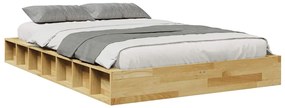 Estrutura de cama sem colchão 120x190 cm Madeira de carvalho