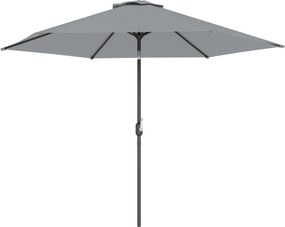 Outsunny Guarda-sol de Jardim Guarda-sol Exterior Inclinável 3x3 m Cinza | Aosom Portugal