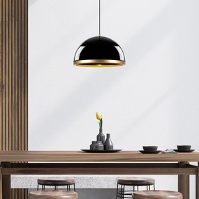 Chandelier Fenerci – Preto e Dourado – 40 x 40 x 30 cm