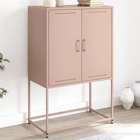 Aparador alto 68,5x38,5x107 cm aço rosa