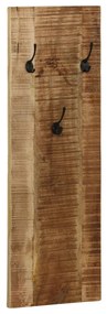 Bengaleiro parede 2 pcs madeira mangueira maciça 36x110x3 cm