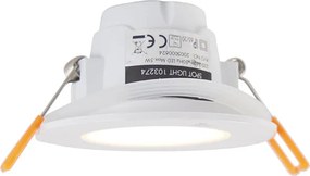 Conjunto de 6 focos embutidos brancos com LED regulável em 3 níveis IP65 - Blanca