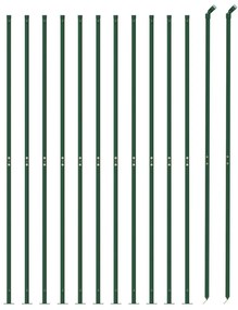 Cerca de malha de arame com flange 1,8x25 m verde
