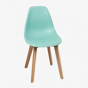 Pack De 2 Cadeiras De Jantar Em Polipropileno E Madeira De Faia Scand Nordic Verde Jade - Sklum