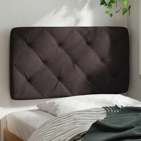Almofadão de cabeceira 90 cm tecido castanho-escuro