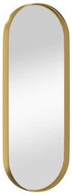 Espelho de parede 15x40 cm oval dourado