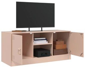 Móvel de TV 99x39x44 aço rosa