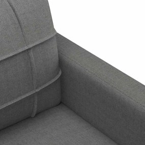 Sofá de 3 lugares 180 cm tecido cinza-escuro