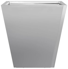 Vaso/floreira de jardim 30x30x30 cm aço galvanizado