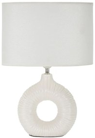 LAMPADA DA TAVOLO SETA BIANCA CM 28,5X15X43