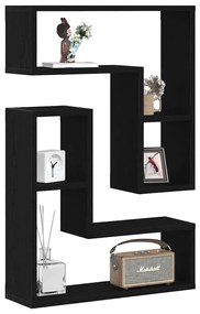 Estantes de Parede vidaXL 2 pcs Carvalho Preto 50x15x85 cm Madeira Reg