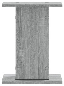 Suportes de colunas 2 pcs derivados de madeira cinzento sonoma