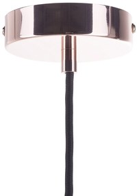 Candeeiro de teto em vidro cor de âmbar e metal cor de cobre TORRE Beliani