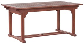Mesa de refeições de jardim em madeira de acácia 160/220 x 90 cm TOSCANA Beliani