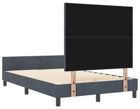 Cama vidaXL Cinza Escuro 120x190 cm Veludo