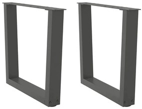 Pés para mesa de centro em forma de V, 2 peças, antracite, 50x (42-43,