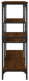 Mesa consola 103x32x95 cm derivados madeira carvalho castanho