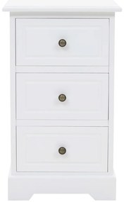 Mesa de cabeceira em MDF e madeira de pinho 35x32x59 cm