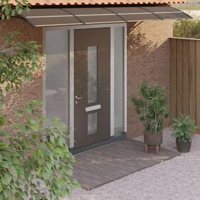 vidaXL Toldo para porta 400x75 cm policarbonato preto