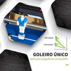 Matraquilho para Crianças acima de 7 Anos Matraquilho com Rodas 114x87x68,5cm com 2 Bolas 8 Hastes 2 Marcadores de Pontos 11 Jogadores para Famílias F