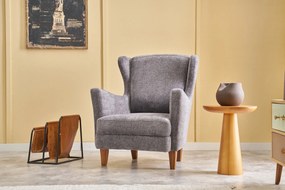 Wing Chair Lola Prestij – Cinzento – 77x98x80 cm