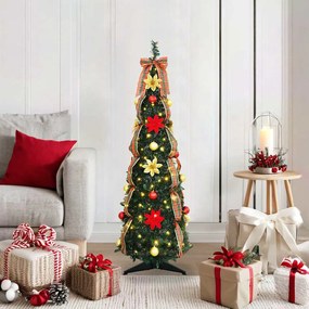 vidaXL Árvore de Natal Artificial com 50 LEDs Verde 125 cm PVC