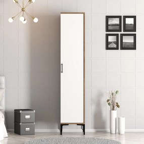 Roupeiro Kumsal S – Nogueira e Branco – 40 cm Largura x 47,5 cm Altura