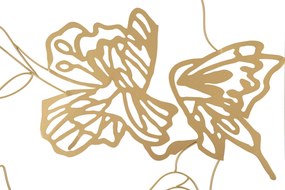 PAINEL DE PAREDE DE FERRO COM SUPERFÍCIE DOURADA 60X1X80 CM DOURADO