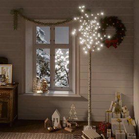 328685 vidaXL Árvore de Natal 200 LEDs salgueiro int./ext. 2,2m branco frio