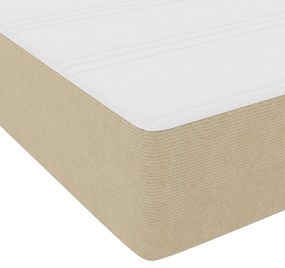 Cama com Box Spring com Colchão Verde Claro Cinza 90x200 cm Tecido de