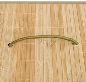 Cesto para roupa suja c/ 2 secções 72 L bambu