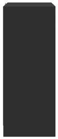 Aparador c/ luzes LED 77x34x85 cm derivados de madeira preto