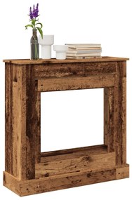 vidaXL Cornija de lareira 90x30x90 cm derivados madeira madeira velha