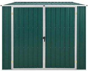 Abrigo de jardim 195x198x159 cm aço galvanizado verde