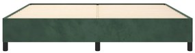 Estrutura de cama sem colchão 200x200 cm veludo verde-escuro