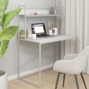 vidaXL Secretária computador 110x60x138 cm derivados madeira branco